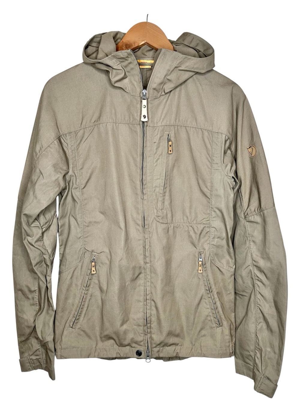 Fjallraven Men's Sten Jacket SZ Small Lightweight Hooded Windbreaker Logo G1000
